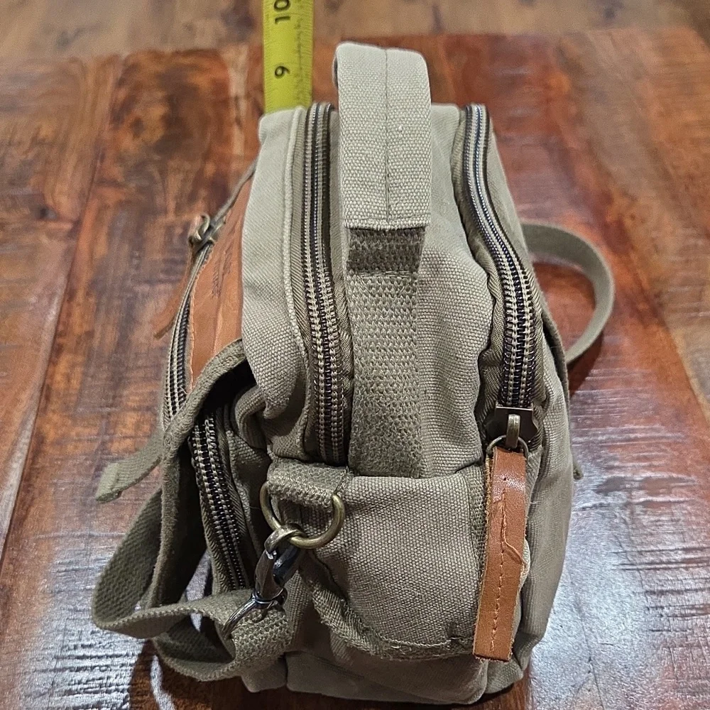 Vintage Fox Brown and Tan Men's Messenger Bag